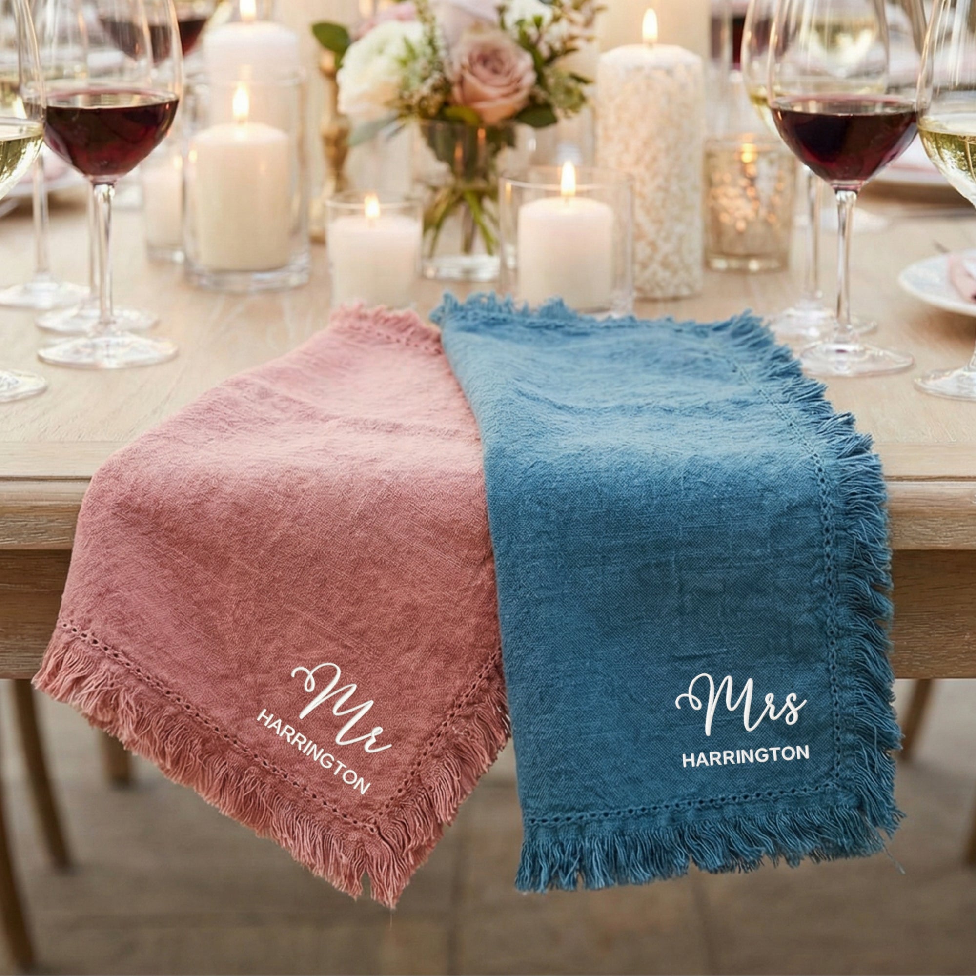 Custom Embroidered Classic Table Placemat, Personalised Guest Name Place Mats Embroidery, Wedding Decor, Kitchen, Dining, Housewarming Gift