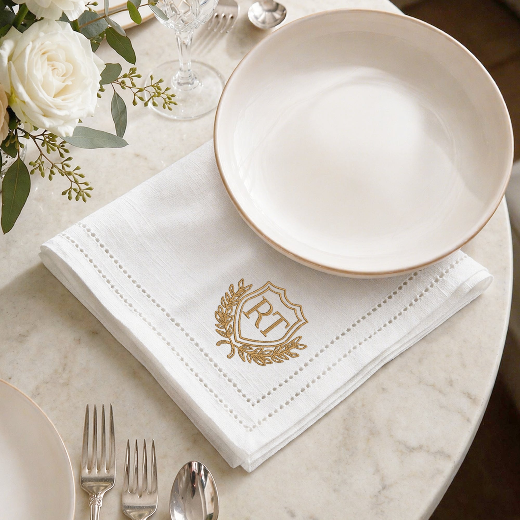 Custom Embroidered Classic Table Placemat, Personalised Guest Name Place Mats Embroidery, Wedding Decor, Kitchen, Dining, Housewarming Gift