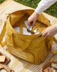 Custom Embroidered Insulated Picnic Cooler Bag & Shoulder Strap, Handles; Personalised Camping, Beach, Boating Trip Concert, Grocery Storage