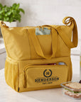 Custom Embroidered Insulated Picnic Cooler Bag & Shoulder Strap, Handles; Personalised Camping, Beach, Boating Trip Concert, Grocery Storage