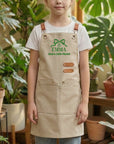 Custom Embroidered Kid Crossover Pocket Apron, Personalised Adjustable Little Chef Kitchen Workshop Baby Handyman Garden Helper Children Bib