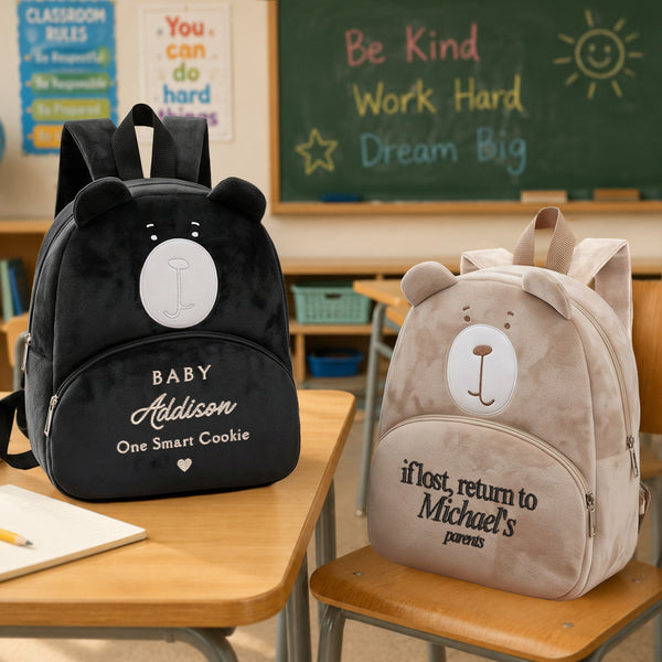 Personalised Embroidered Kids Bear Backpack