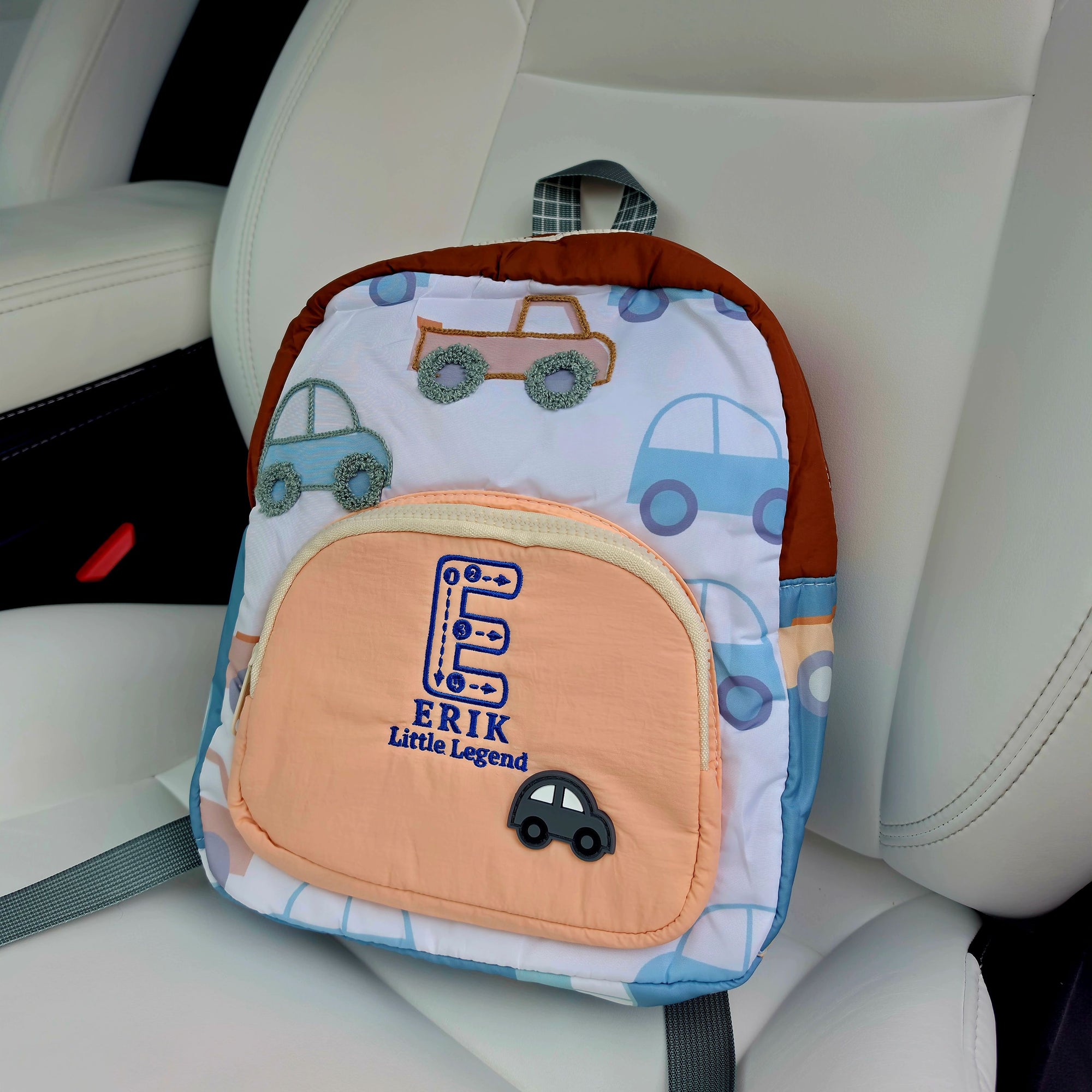 Custom Embroidered Kids Boy &amp; Girl Backpack, Personalised Name Zipper Toddler Kindergarten School Bag, Baby Birthday Gift, Baptism Keepsake