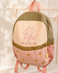 Custom Embroidered Kids Boy & Girl Backpack, Personalised Name Zipper Toddler Kindergarten School Bag, Baby Birthday Gift, Baptism Keepsake
