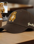 Custom Embroidered Photo Unisex Baseball Cap, Personalised Adjustable Outdoor Casual Breathable Hat, Dad Mom Kid, Christmas, Corporate Gift