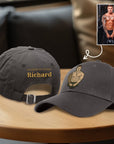 Custom Embroidered Photo Unisex Baseball Cap, Personalised Adjustable Outdoor Casual Breathable Hat, Dad Mom Kid, Christmas, Corporate Gift