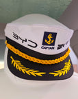 Custom Embroidered Unisex Captain Cap, Personalised Yatch Sailor, Nautical Boat Hat, Bachelor Hens Party, Groomsman, Bridesmaid Wedding Gift