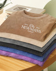 Custom Embroidered Unisex Stone Wash T-shirt, Personalised Crewneck Vintage Tee Friendship Couple Shirts Embroidery, Birthday Corporate Gift