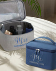 Custom Embroidered Unisex Toiletry Bag, Personalised Cosmetic Storage Zip Bag, Carry Travel Vanity Case, Groomsman, Bridesmaid Birthday Gift