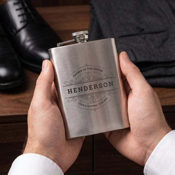 Personalised 7oz Stainless Steel Hip Flask