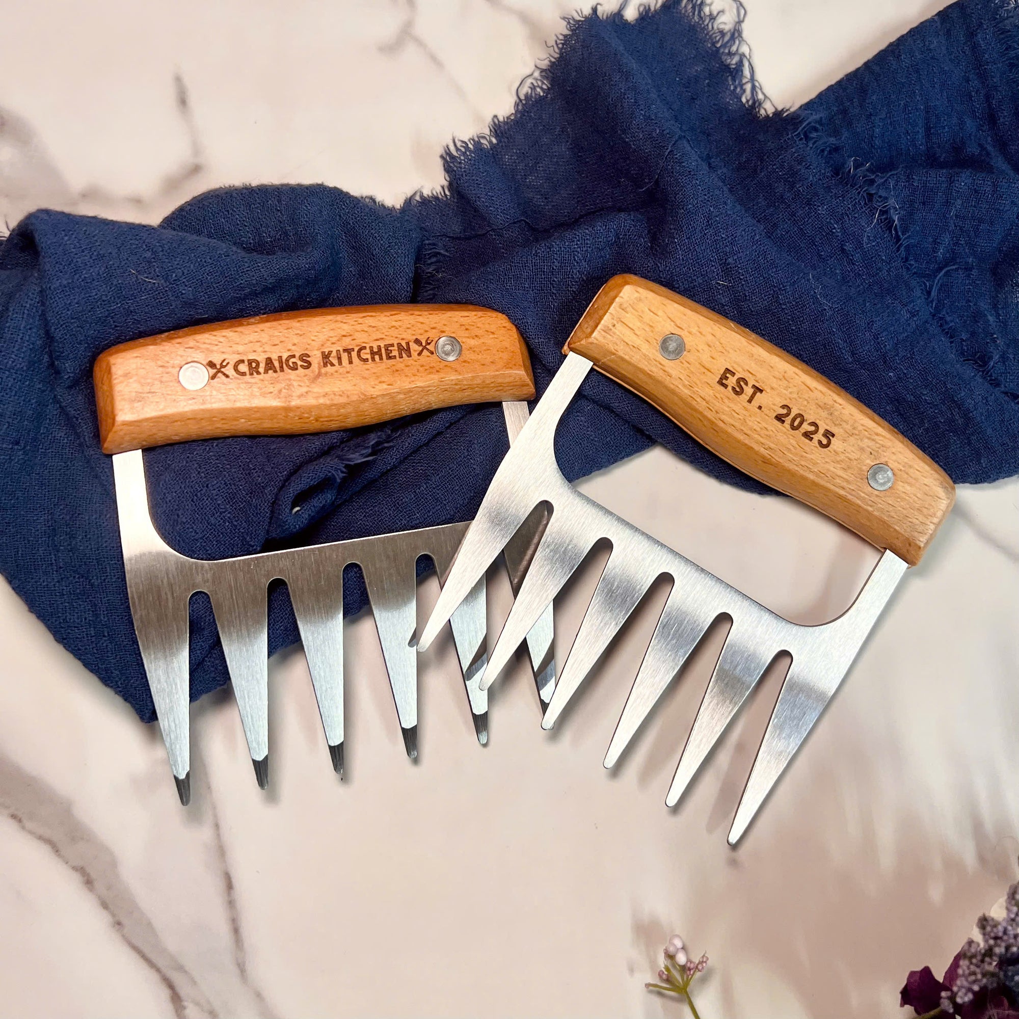 Custom Engraved BBQ Meat Claw Shredders, Personalised Grill Tool Set, Outdoor Barbecue Lover, Dad Birthday, Groomsman Housewarming Xmas Gift
