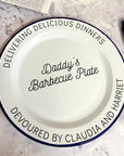 Custom Engraved Enamel Plate, Pasta, Steak, Pancake, Sweet Treats Personalised Dish, Picnic Tableware, Anniversary, Housewarming Xmas Gift