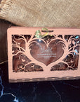 Custom Laser Cut Wooden Book Box, Personalised Wedding Favours, Birthday Keepsake Chest Photo Storage, Christmas, Engagement, Corporate Gift