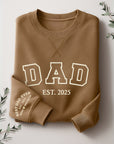 Custom Mother, Father Embroidered Unisex Sweatshirt, Personalised Family Jumper Unisex Oversized Crewneck Mum/ Mom/ Dad Embroidery Xmas Gift