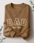 Custom Mother, Father Embroidered Unisex Sweatshirt, Personalised Family Jumper Unisex Oversized Crewneck Mum/ Mom/ Dad Embroidery Xmas Gift