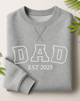 Custom Mother, Father Embroidered Unisex Sweatshirt, Personalised Family Jumper Unisex Oversized Crewneck Mum/ Mom/ Dad Embroidery Xmas Gift