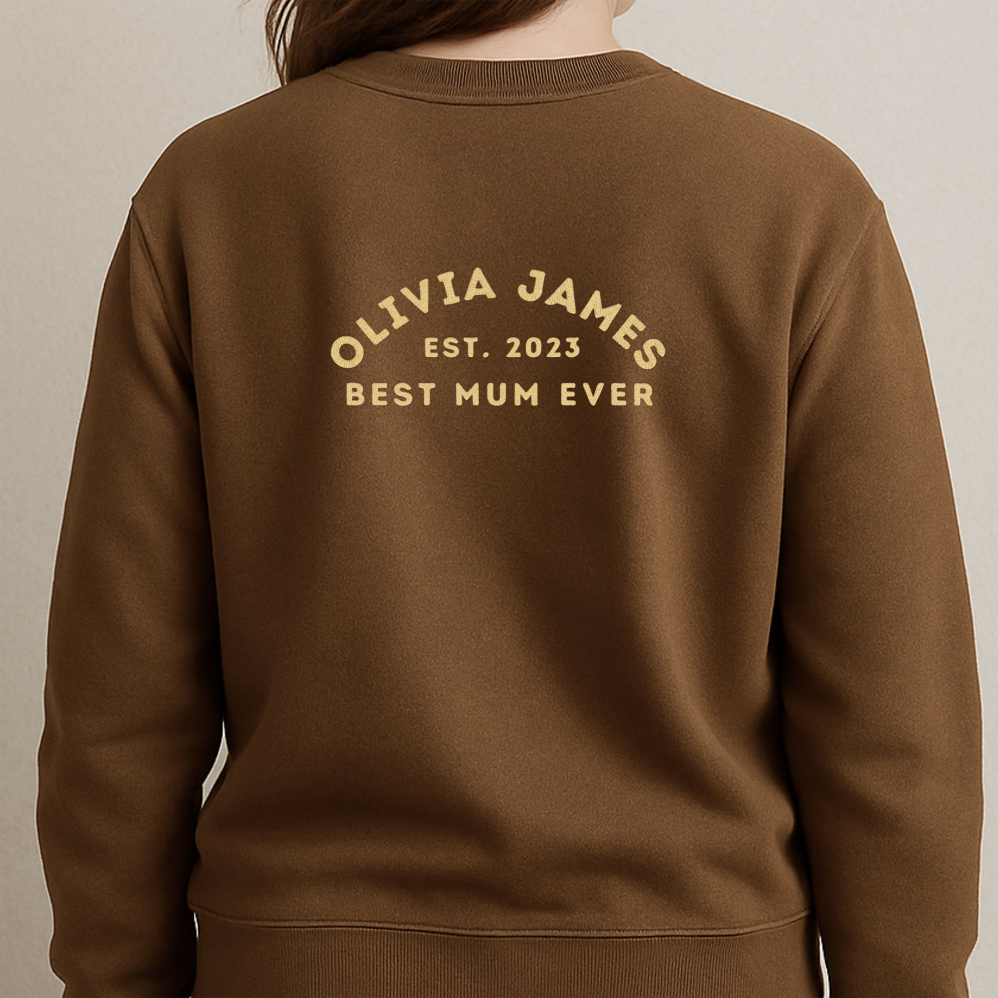 Custom Photo Embroidered Mum Sweatshirt, Personalised Family Portrait Jumper, Oversized Crewneck Name Embroidery, Mother&#39;s Day, Gift for Mom