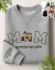 Custom Photo Embroidered Mum Sweatshirt, Personalised Family Portrait Jumper, Oversized Crewneck Name Embroidery, Mother's Day, Gift for Mom