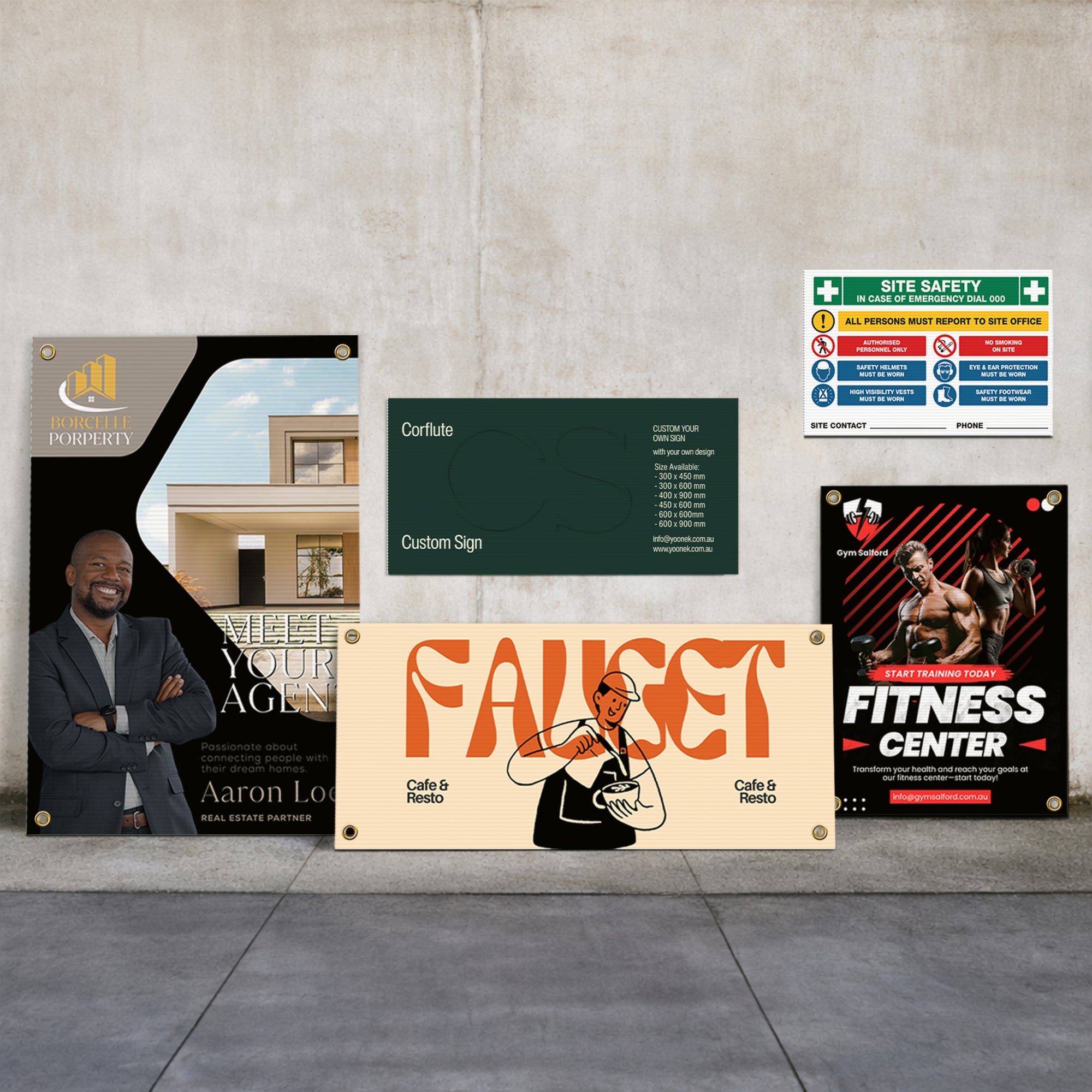 Custom Print 5mm Business Corflute Sign, Corrugated Entrance Poster, Construction Sites, Real Estate, Advertising Board, Promotions Signage