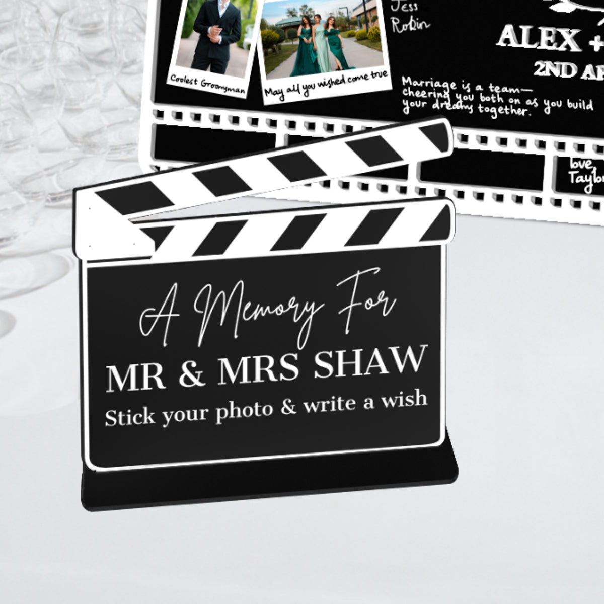 Clapper Board Wedding Buy Wedding Video Scene Wood Board Photo Decor