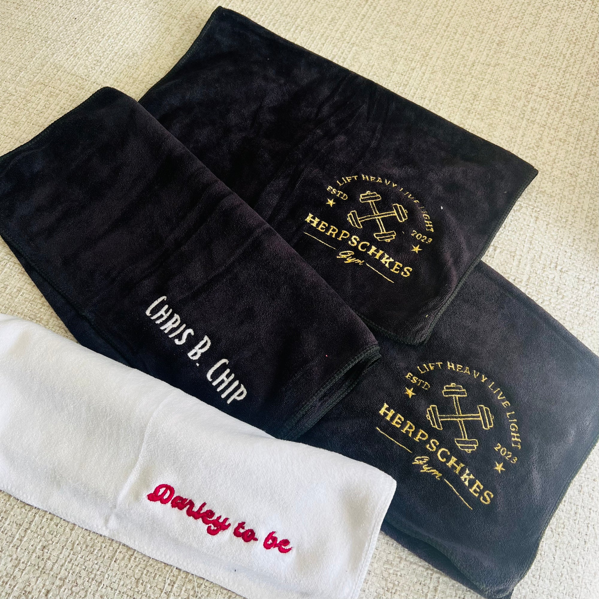 Personalised Embroidery Microfibre Quick Dry Gym Towel, Customised Name Logo Fitness, Yoga, Travel, Sport, Workout, Birthday, Corporate Gift