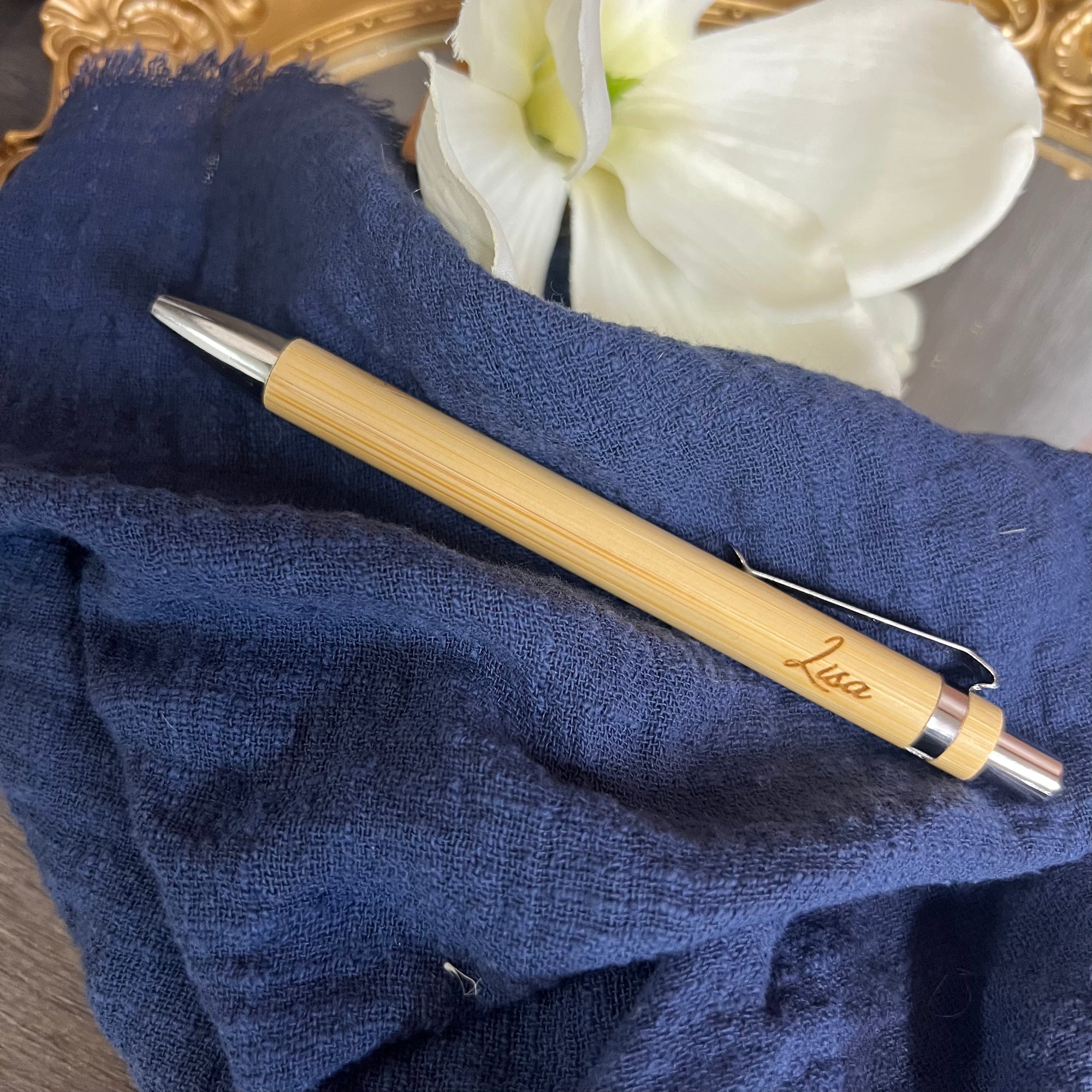 Custom Engraved Ballpoint Eco Bamboo Pen