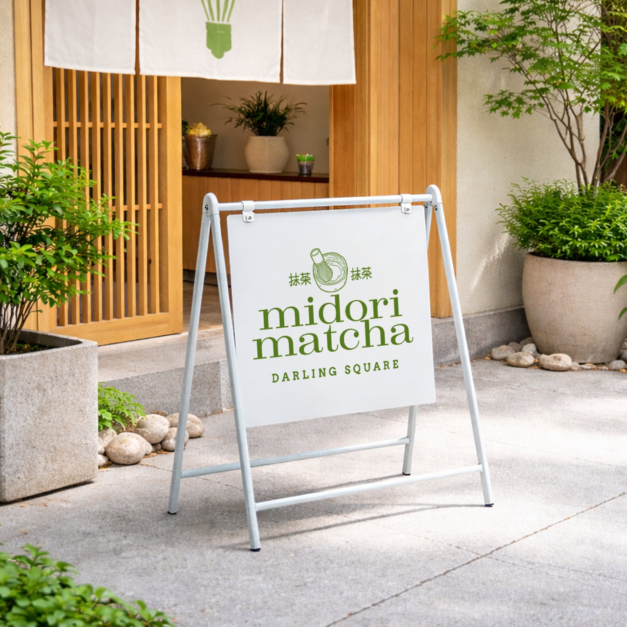 Metal Swing A-Frame & Custom UV Print Aluminum Panel, Outdoor Sidewalk Direction, Footpath Retail, Cafe, Restaurant, Business Advertise Sign