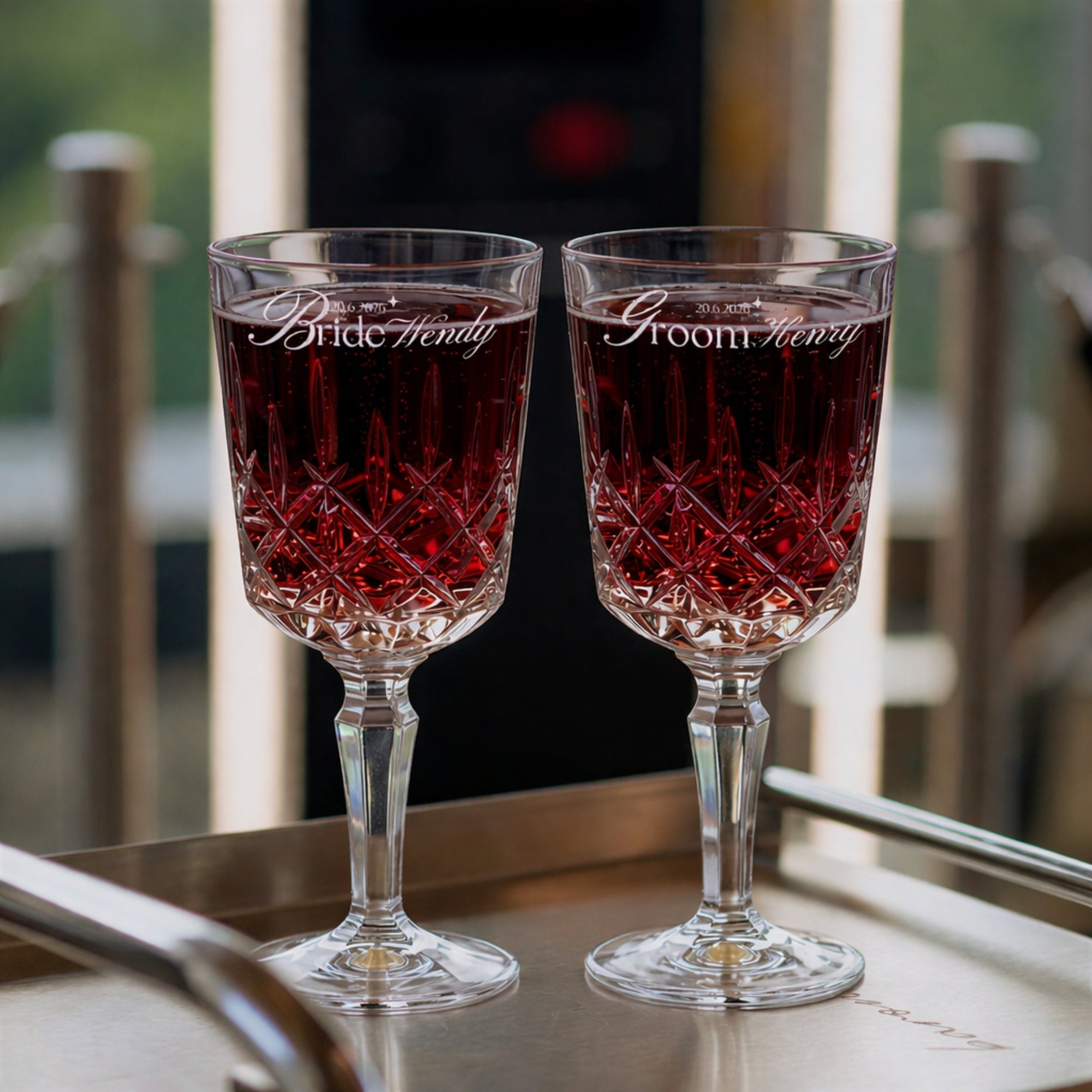 Personalised 355ml Germany Crystal Cocktail / Wine Glass, Custom Engraved Glassware, Housewarming Barware, Birthday, Wedding, Corporate Gift