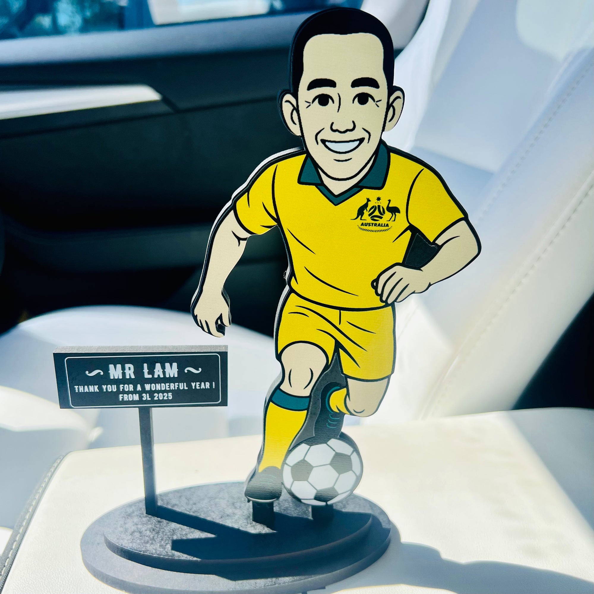 Personalised 3D Wooden Cartoon Profession Figurine Display, Custom Print Photo Portrait Hobby Caricature Home Decor, New Job, Christmas Gift