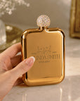Personalised 6oz Rectangle Hip Flask & Diamond Rhinestone Lid, Custom Engraved Wedding Bridesmaid Proposals, Hens Party, Hers Birthday Gift