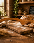 Personalised Acacia Wooden Sourdough Knife, Custom Engraved Bow Saw Slicing Bread Cutter, Kitchen Tool Chef Baker Housewarming/ Wedding Gift