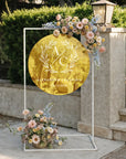 Personalised Acrylic Round Wedding Signage, Custom UV Print Mirror Engagement/ Anniversary/ Vu Quy/ Double Happiness/ Tan Hon Welcome Sign