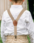 Personalised Adjustable Kid Suspender Clips, Engraved Elastic Shoulder Leather Strap, Page Boy Y- Back 3 Clips Belt Accessories Wedding Gift