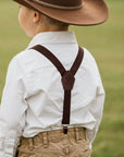 Personalised Adjustable Kid Suspender Clips, Engraved Elastic Shoulder Leather Strap, Page Boy Y- Back 3 Clips Belt Accessories Wedding Gift