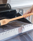 Personalised BBQ Grill Brush Scraper, Custom Engraved Barbecue Cleaning Tool, Kitchen Cooking Utensil, Housewarming, Father, Groomsman Gift