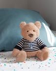 Personalised Embroidery Knit Sweater Teddy Bear, Custom Embroidered Snuggle Plush Toy, Baby Shower Birthday, Anniversary Couple Wedding Gift