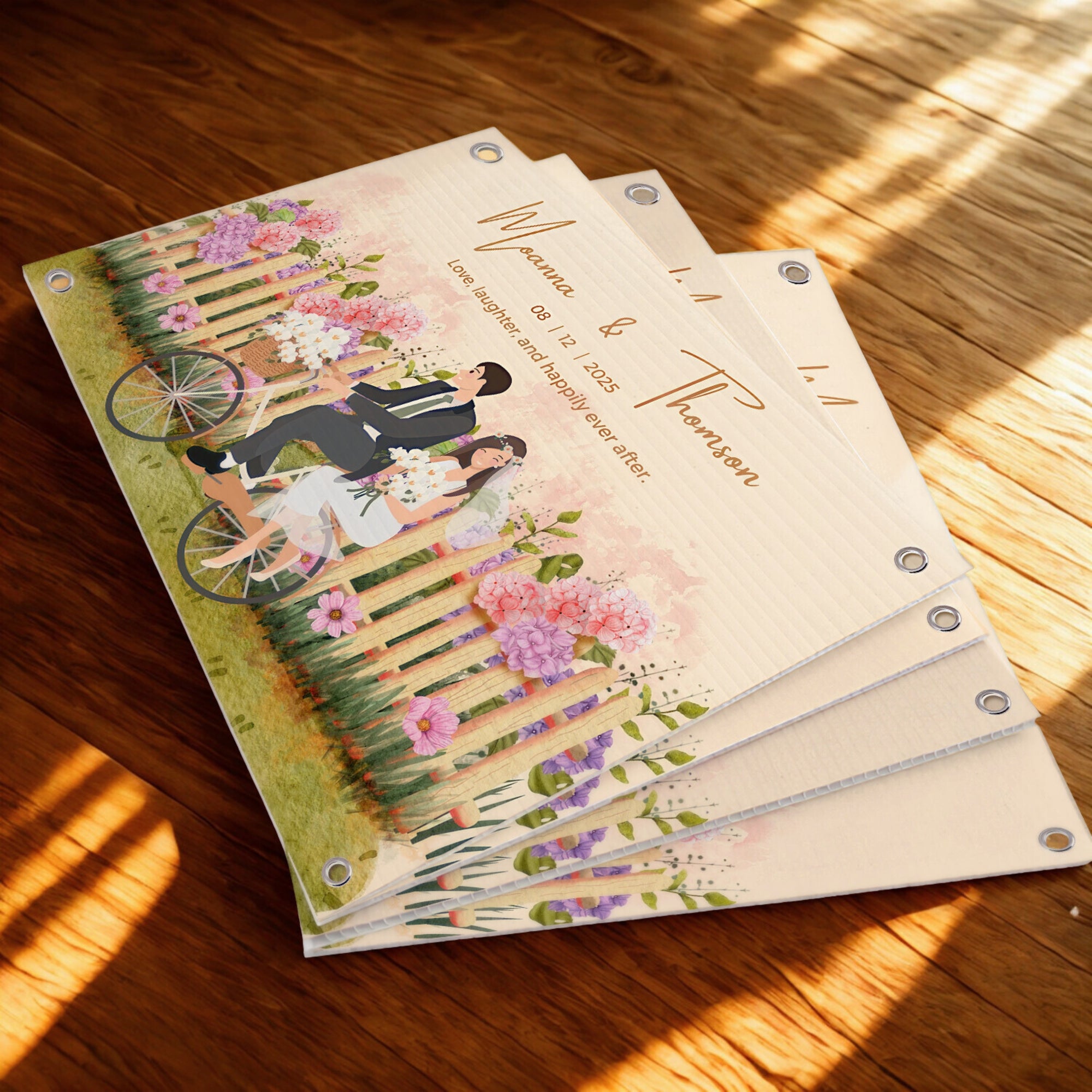 Personalised Cartoon Couple Wedding Welcome Corflute Sign, Custom Print Illustrated Entrance Poster Reception Event Engagement Party Signage