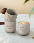 Personalised Ceramic Espresso Cup, Custom Engraved Macchiatos Mug, Tea, Coffee Tumbler, Wedding Favour Mum Dad Birthday, Xmas Corporate Gift