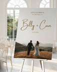 Personalised Couple Photo Wedding Welcome Corflute Sign, Custom Print Entrance Poster Bridal Shower Reception Event Engagement Party Signage