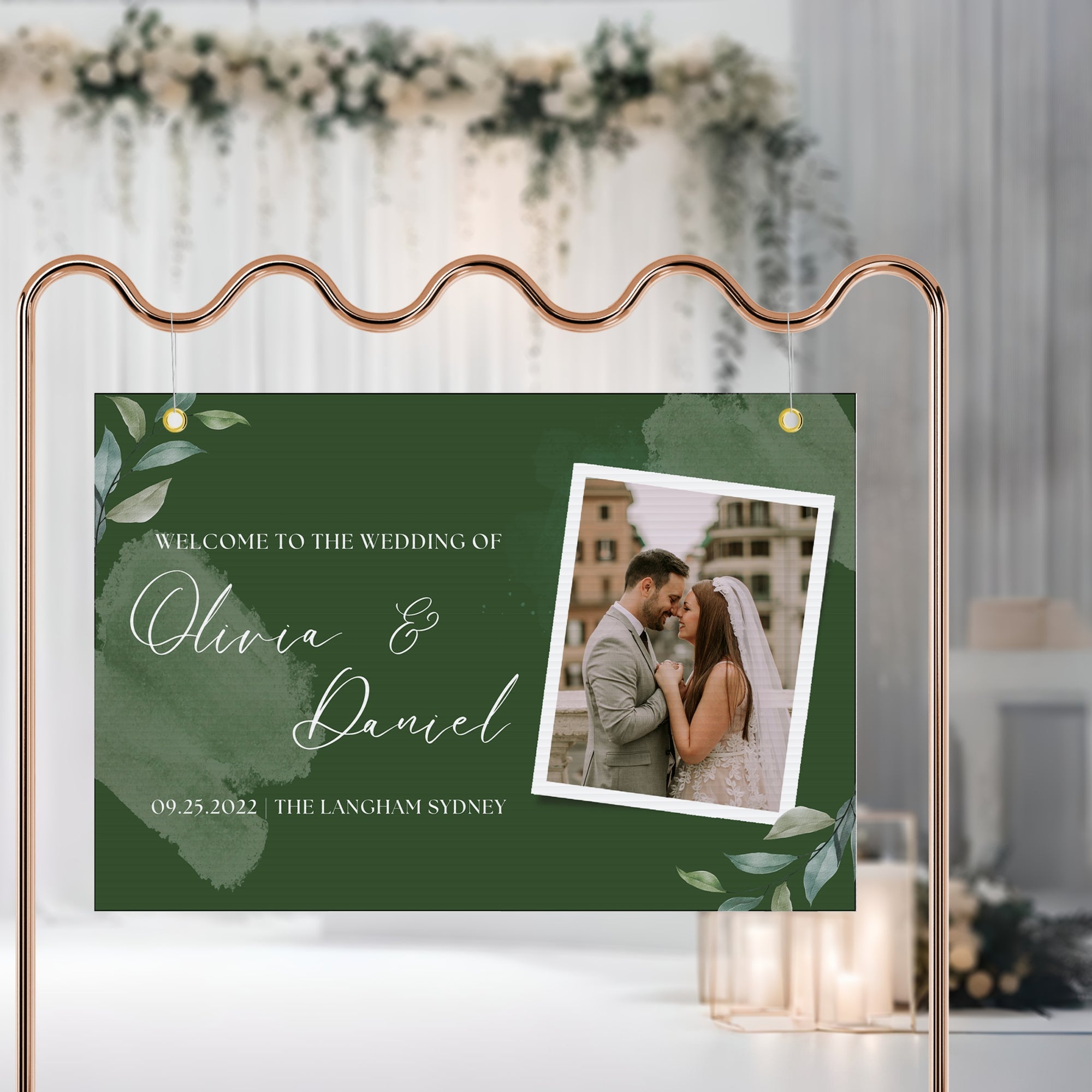 Personalised Couple Photo Wedding Welcome Corflute Sign, Custom Print Entrance Poster Bridal Shower Reception Event Engagement Party Signage