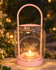 Personalised Cylinder Glass Memorial Lantern & Tealight, In Loving Memory Sympathy Custom Engraved Pet Remembrance Keepsake Bereavement Gift