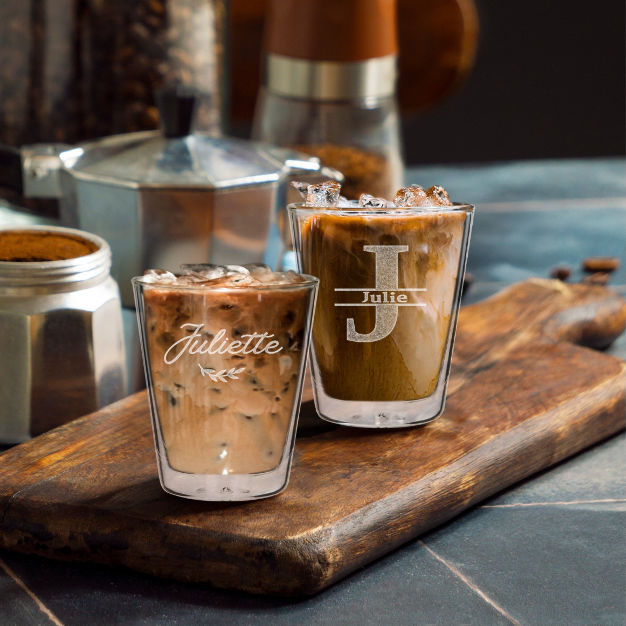 Double layer glass coffee cups sale