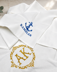 Personalised Embroidered Cotton Pillowcase 50x80cm, Custom Name Monogram Bedding Cushion Cover, Housewarming, Wedding Anniversary, Home Gift