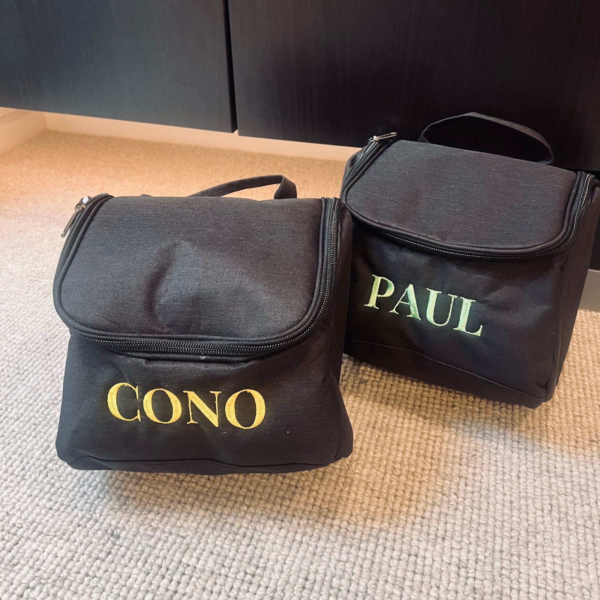 Personalised Embroidered Hanging Toiletry Bag, Custom Travel Organiser, Lightweight Cosmetic Storage, Camping, Business Trip Bridesmaid Gift