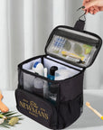 Personalised Embroidered Toiletry Bag, Travel Shower Caddy Hanging Bathroom Storage Zip Bag Camping Dorm Organiser Groomsmen Bridesmaid Gift