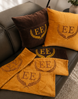 Personalised Embroidered Velvet Cushion Cover 50x50cm, Custom Name & Monogram Luxe Throw Pillow Home Décor, Housewarming, Xmas, Wedding Gift