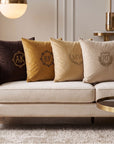 Personalised Embroidered Velvet Cushion Cover 50x50cm, Custom Name & Monogram Luxe Throw Pillow Home Décor, Housewarming, Xmas, Wedding Gift