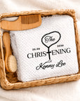 Personalised Embroidery Baby Fur Blanket, Custom Kid Name Throw, First Birthday, Newborn Arrival Shower Christening Baptism New Parents Gift