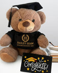 Personalised Embroidery Graduation Teddy & Congrats Sign, Custom Cap & Gown Bear, Kid, Preschool/ Year 6/ 12/ University Plush Keepsake Gift