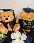 Personalised Embroidery Graduation Teddy, Custom Embroidered Cap & Gown Bear, Kid Preschool/ Year 6/ 12/ University Grad Plush Keepsake Gift